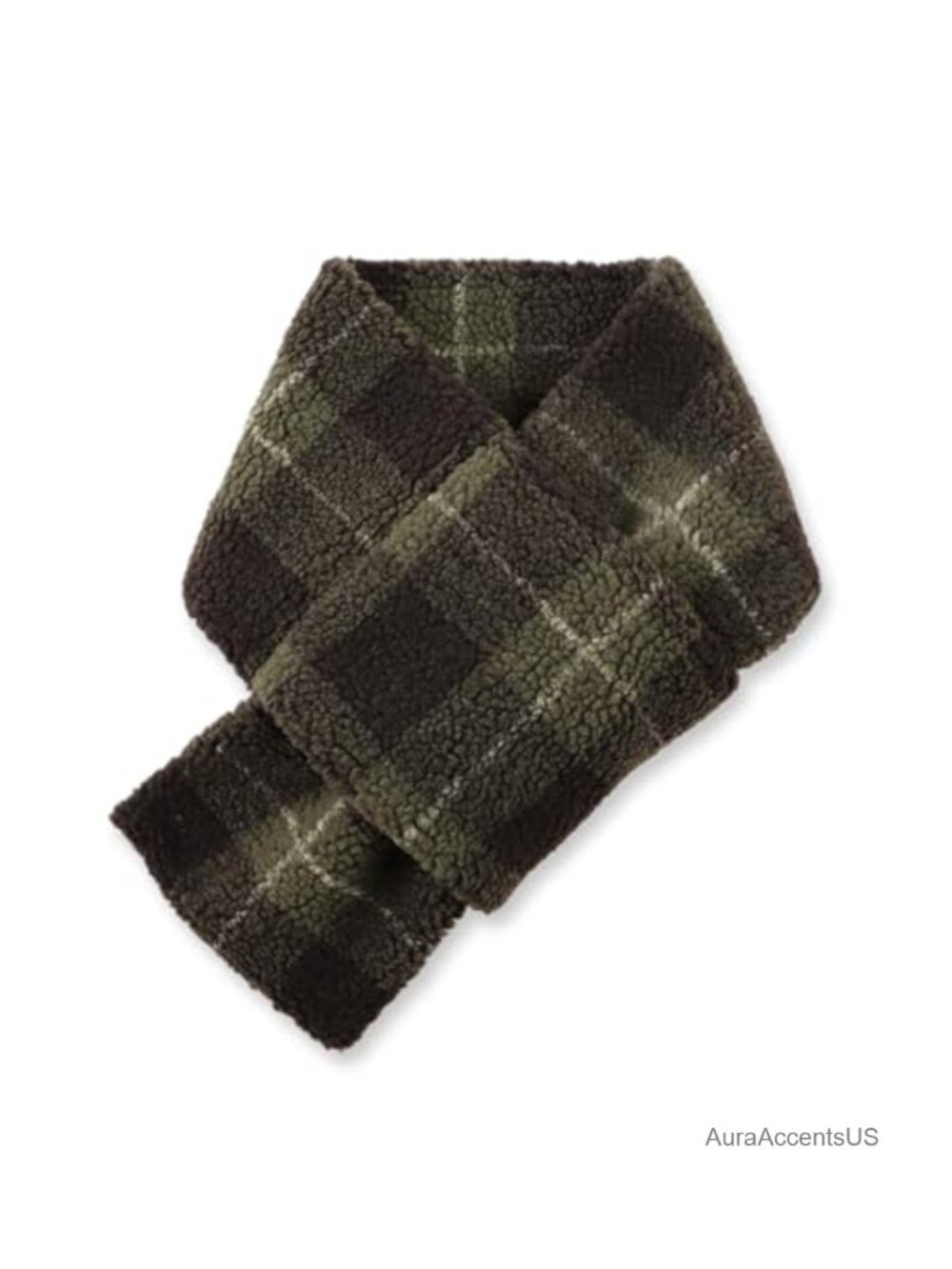 Women's Fleece Winter Scarf Neck Warmer Wrap Plaid Cold Weather